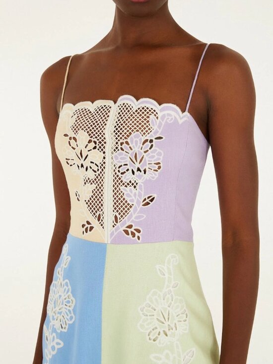 FARM Rio Dresses & Skirts - NWT Never Worn Farm Rio Multicolor Embroidered Linen Dress